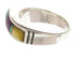 Sterling Silver Multicolor Inlay Ring Size 6 YS58756